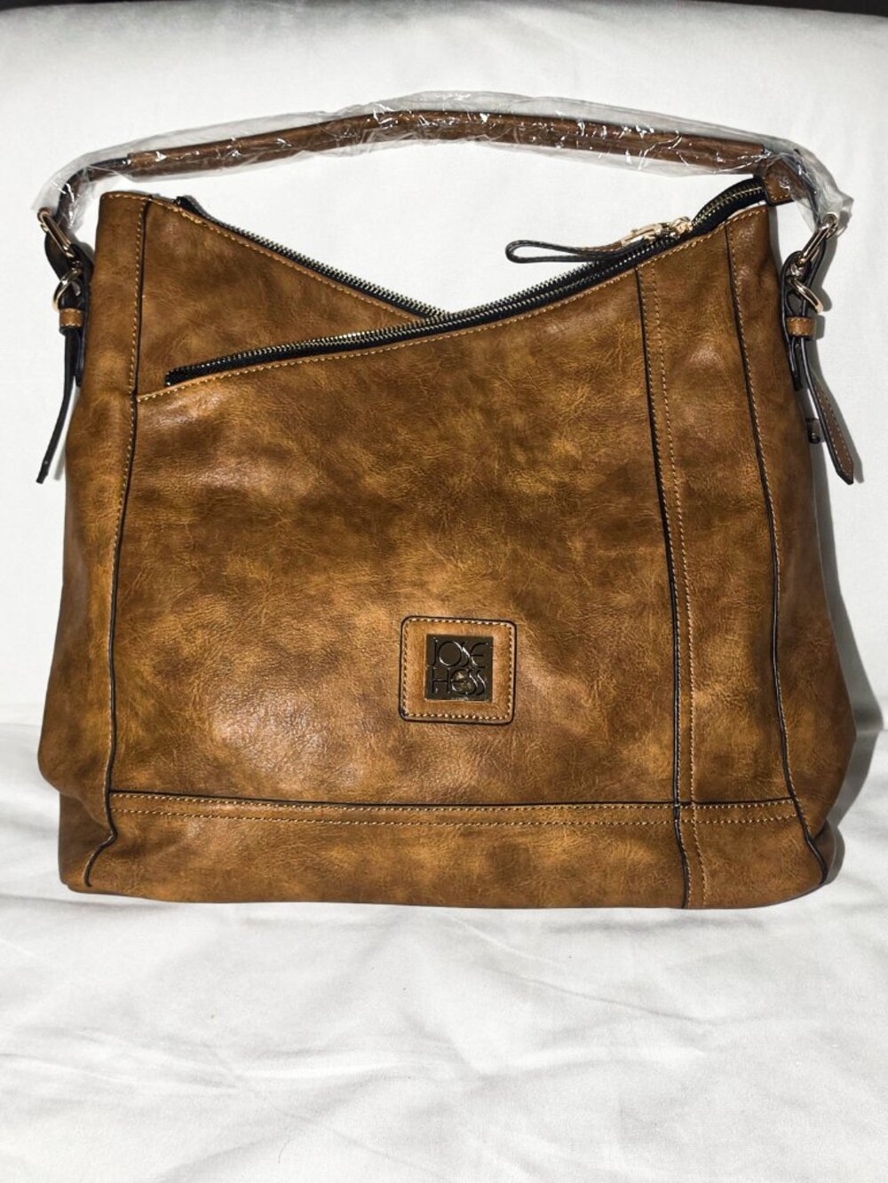 Jose Hess Everywhere Elegance Danbury Mint Hobo Shoulder Bag Brown Purse NEW